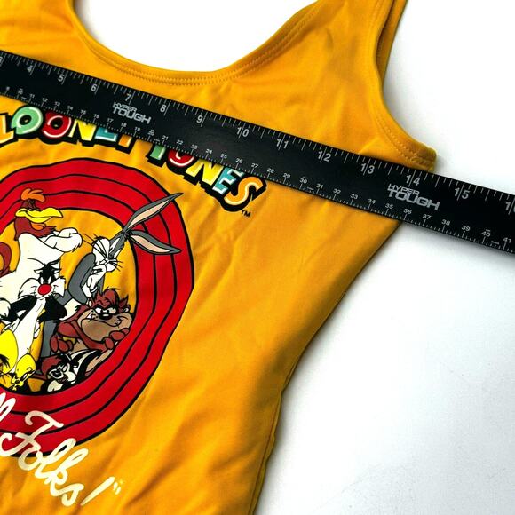 LOONEY TUNES | Women's Medium Vintage That's All Folks Graphic 1‎ Piece Swimsuit - Picture 6 of 8